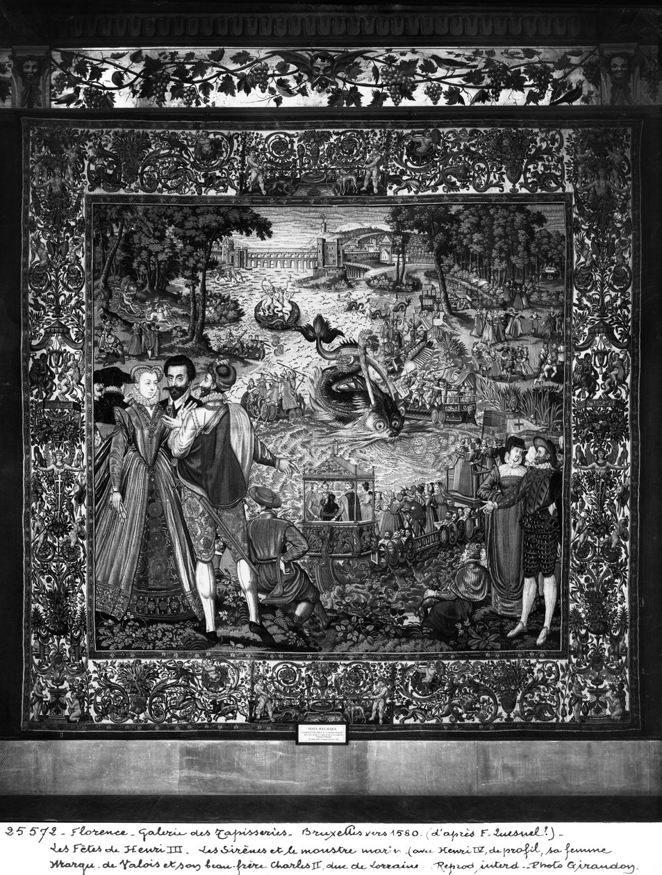 アンリ3世の祭り（1553-1610）ブリュッセルワークショップ、1580年頃（タペストリー） 作： フランソワ・ケスネル