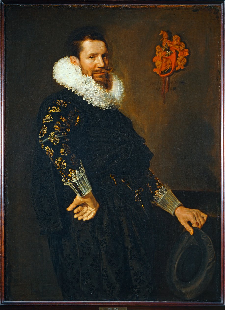 パウルス・ファン・ベレステイン、ハーレムの弁護士。1619年 - パウルス・ファン・ベレスタイン、ハーレムの弁護士。1619 ... 作： フランス (スクール オブ) ハルス