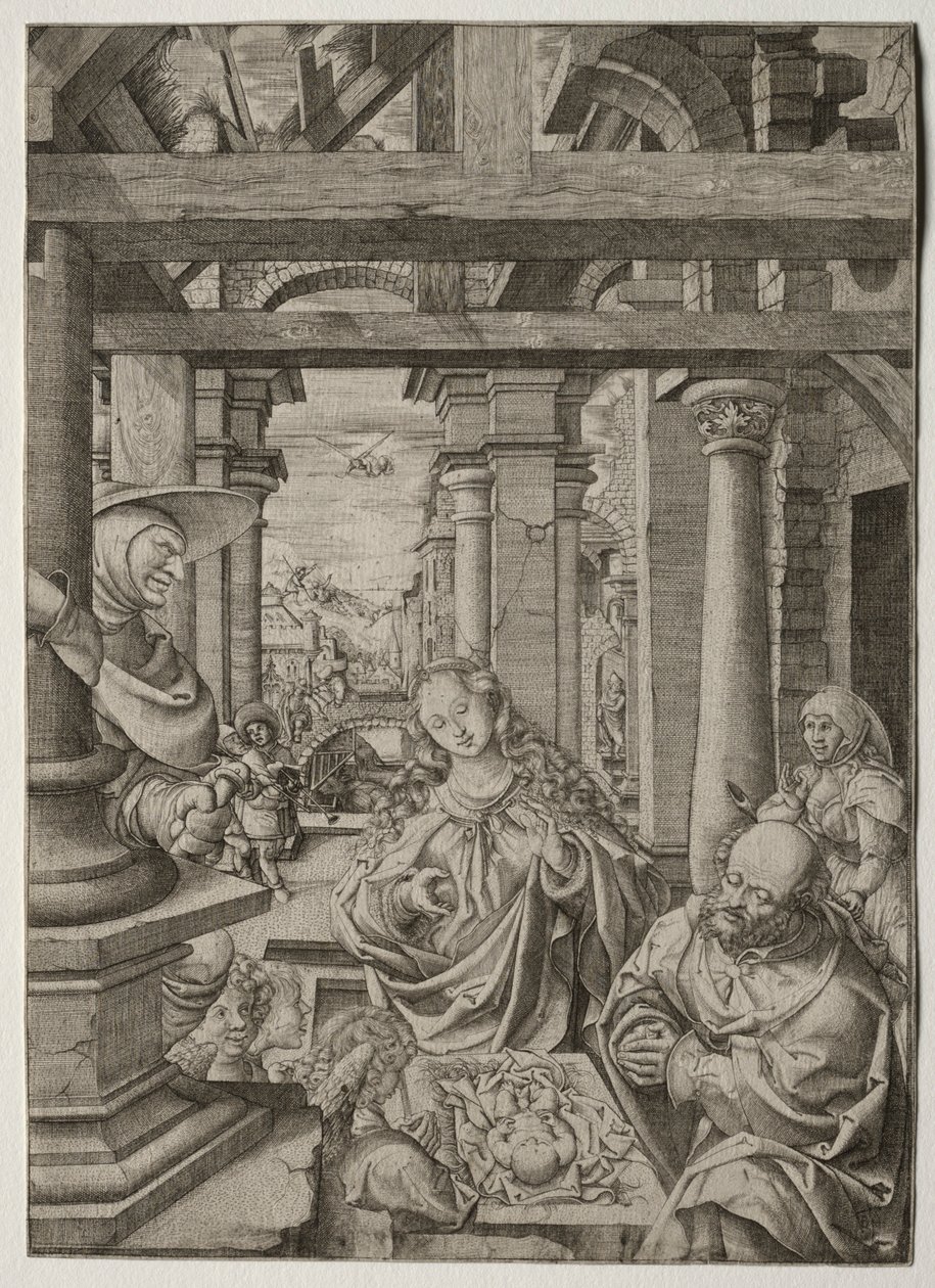 羊飼いの崇拝、c。 1522-1525。 作： Frans Crabbe van Esplegem