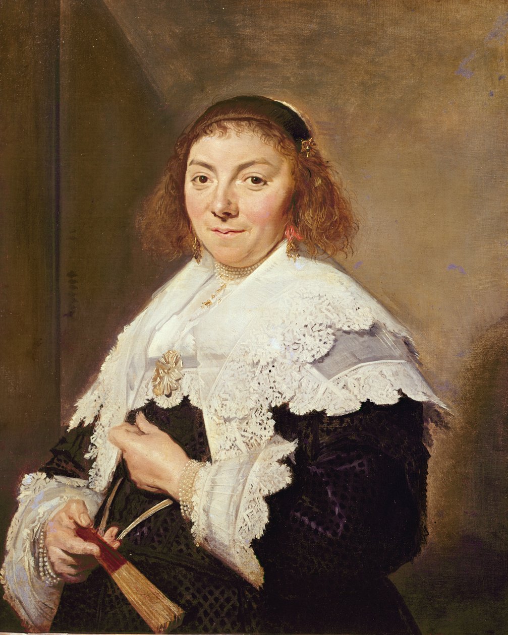 マリアピエテルスドヒターオリカン、アンドリーファンデルホーンの妻、1638年 作： フランス・ハルス