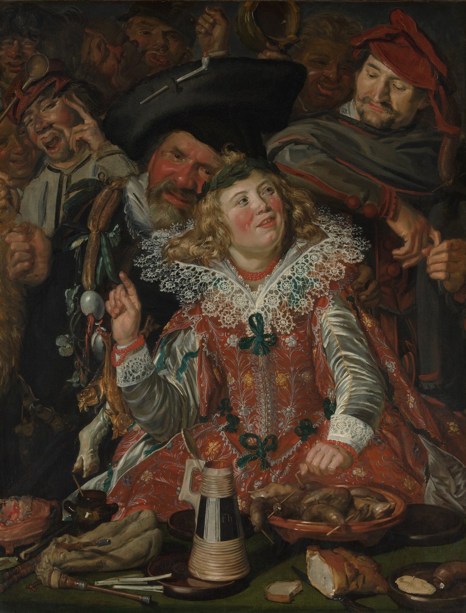 Shrovetide Revelers（The Merry Company）c.1615（キャンバスに油彩） 作： フランス・ハルス
