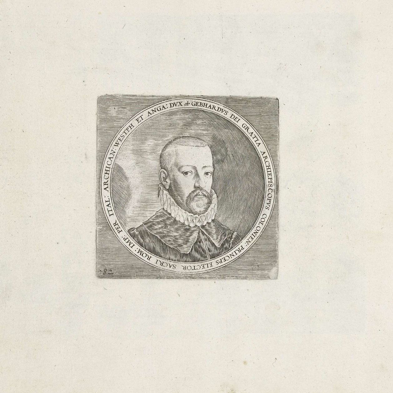 Gebhard Truchsess von Waldburg 1547-1601の肖像、1580-1585年頃 作： フランス・ホーゲンベルク