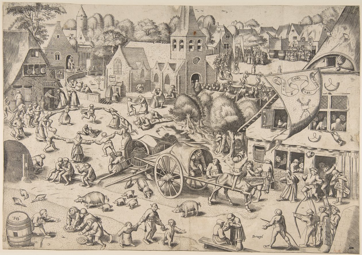 ホーボーケンでのフェア、c。1559。 作： フランス・ホーゲンベルク