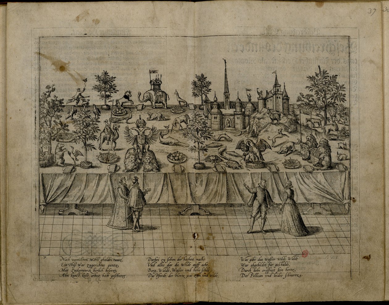 1585年、ユーリッヒクリーブスバーグのジョンウィリアムとバーデンのジャコベアの結婚式 作： フランス・ホーゲンベルク