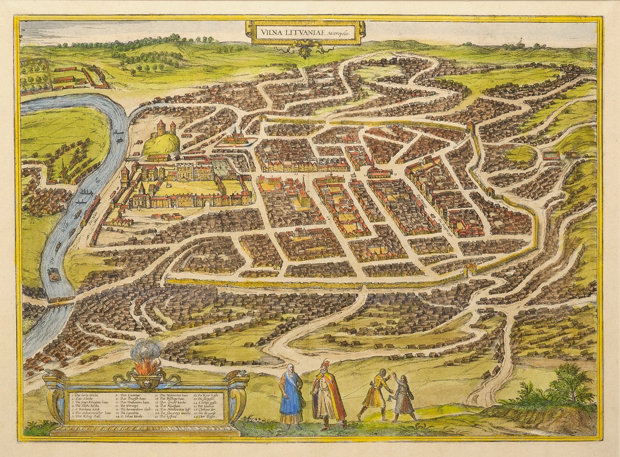 ビリニュス市出身、特にブラウンの演劇部門、1580年 作： フランス・ホーゲンベルク
