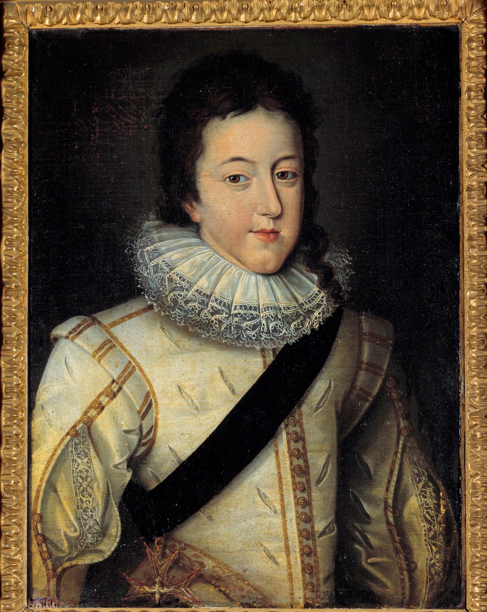 1616年に結婚した時のフランス・ナバラ王ルイ13世（1601-1643）の肖像（h s/t 0.64 x 0.44）Frans Pourbus Le Jeune（Francois (Franz) Porbus）の手によるもの。 作： フランスIIプールバス