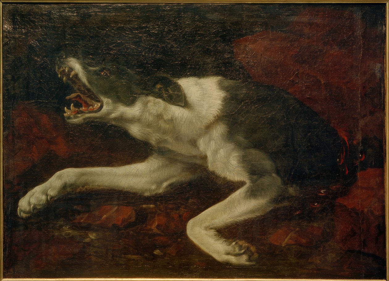 負傷した犬 作： FransSnydersまたはSnijders