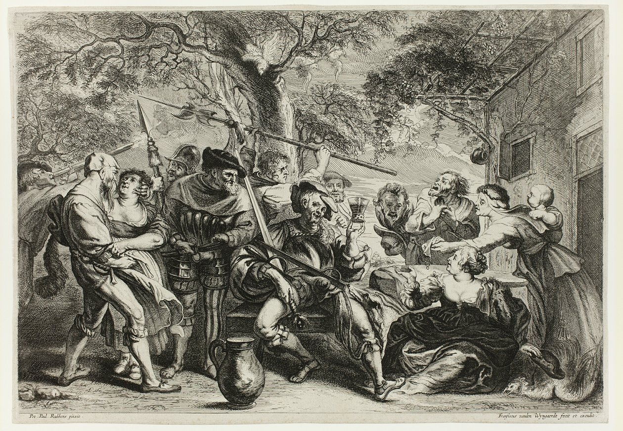 兵士と農民 作： Frans van den Wyngaerde