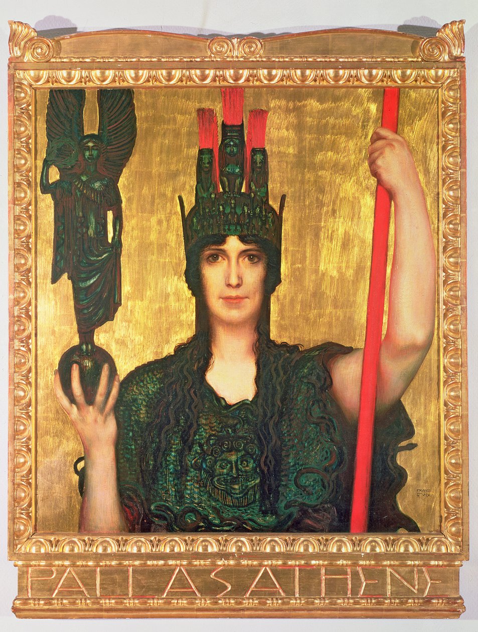 パラス・アテナ、1898年（パネル） 作： フランツ・フォン・スタック