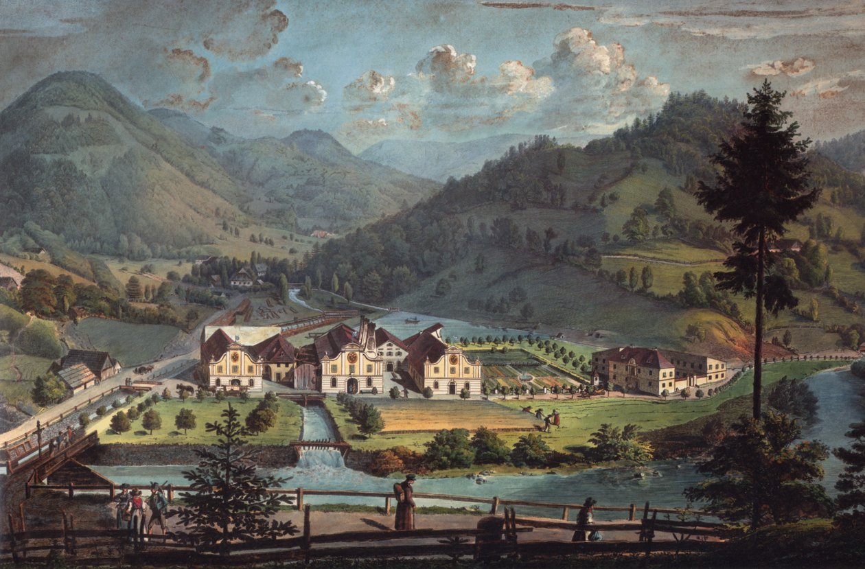 Neubruck bei Scheibbs、Toepperfabrik、1827年頃 作： フランツ・バルバリーニ