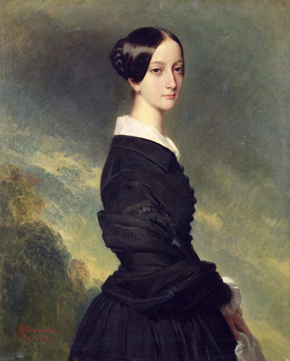 フランシスカ・キャロライン・デ・ブラガンサの肖像（1824-98）1844 作： フランツ・ザビエル・ウィンターハルター
