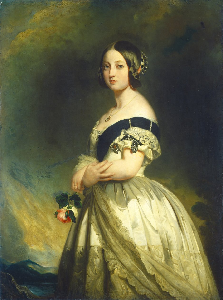 ビクトリア女王、1843年頃 作： フランツ・ザビエル・ウィンターハルター