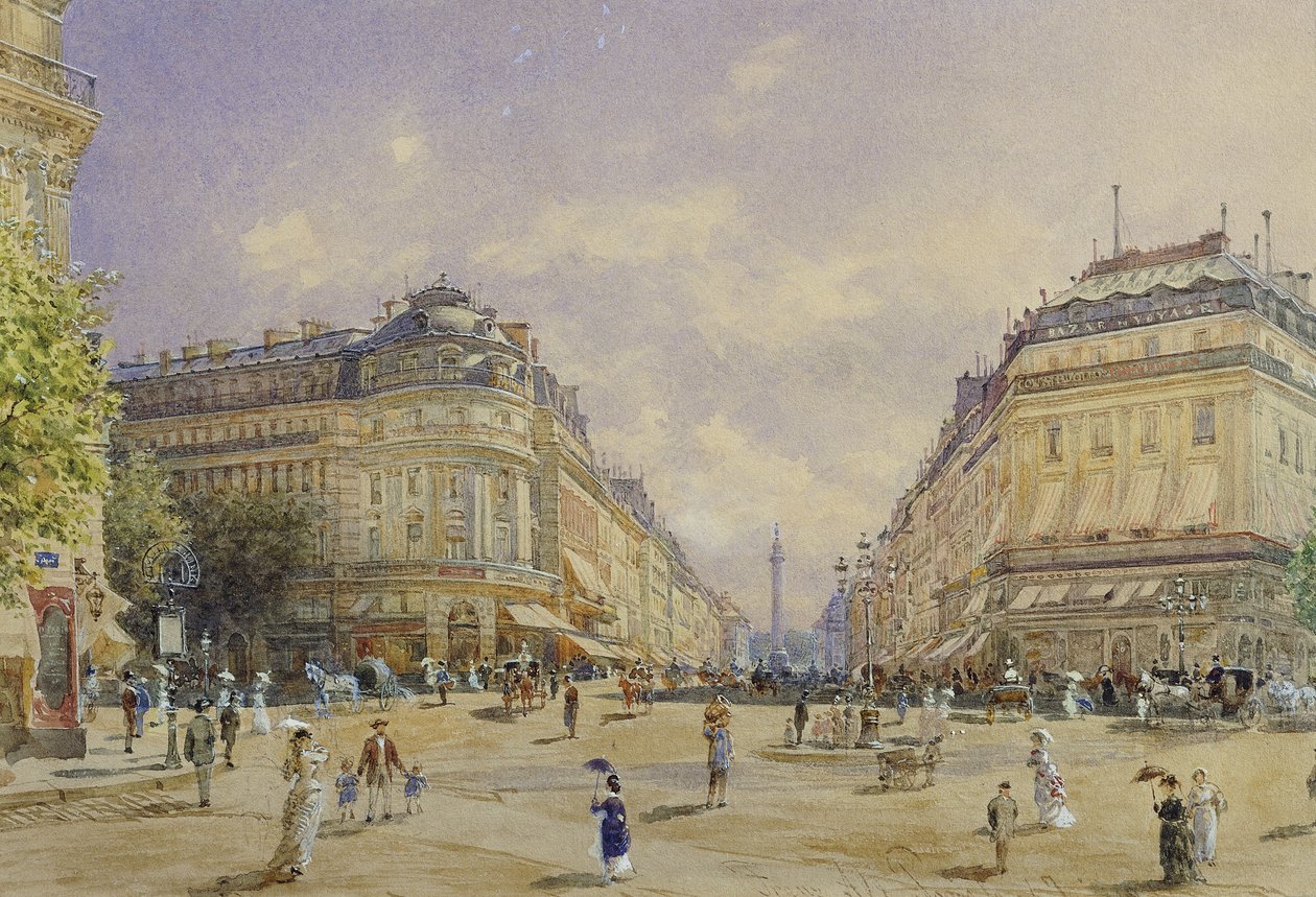 パリのルードラペ、1886年 作： フランツ・アルト