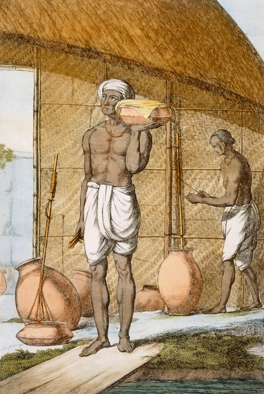 バターマン、「ヒンズー教徒、またはその方法、衣装および儀式の説明」、c.1808-12（カラーエッチング）から 作： フランツ・バルタザール・ソルビンズ