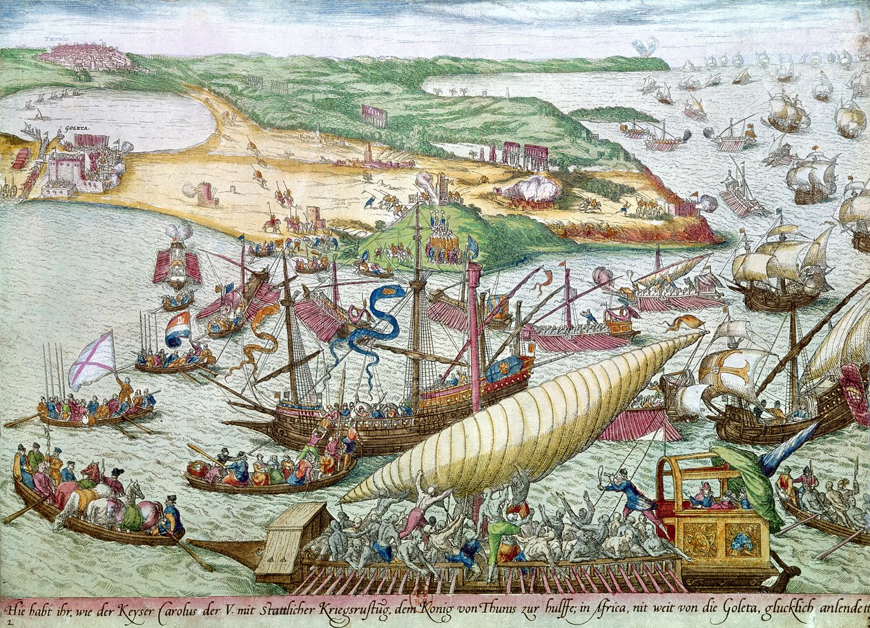 1535年のチャールズ5世によるチュニスの包囲またはラグレット 作： フランツ・ホーゲンベルク