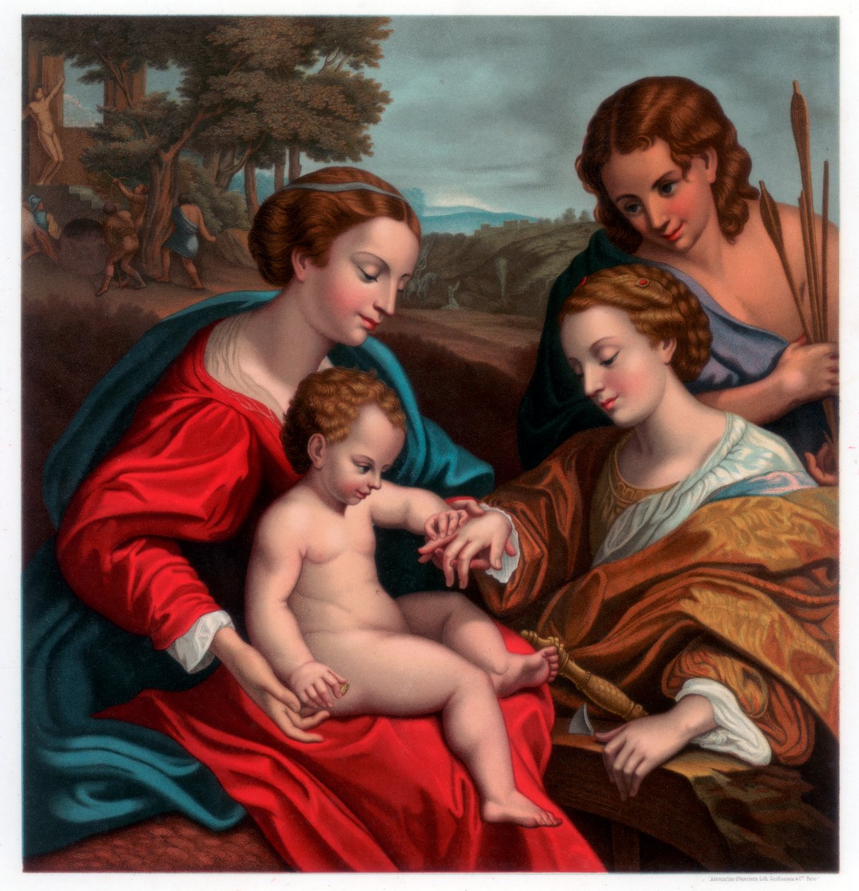 聖カタリナの神秘的な結婚、1562年-1527年1870年 作： フランツ・ケラーホーフェン
