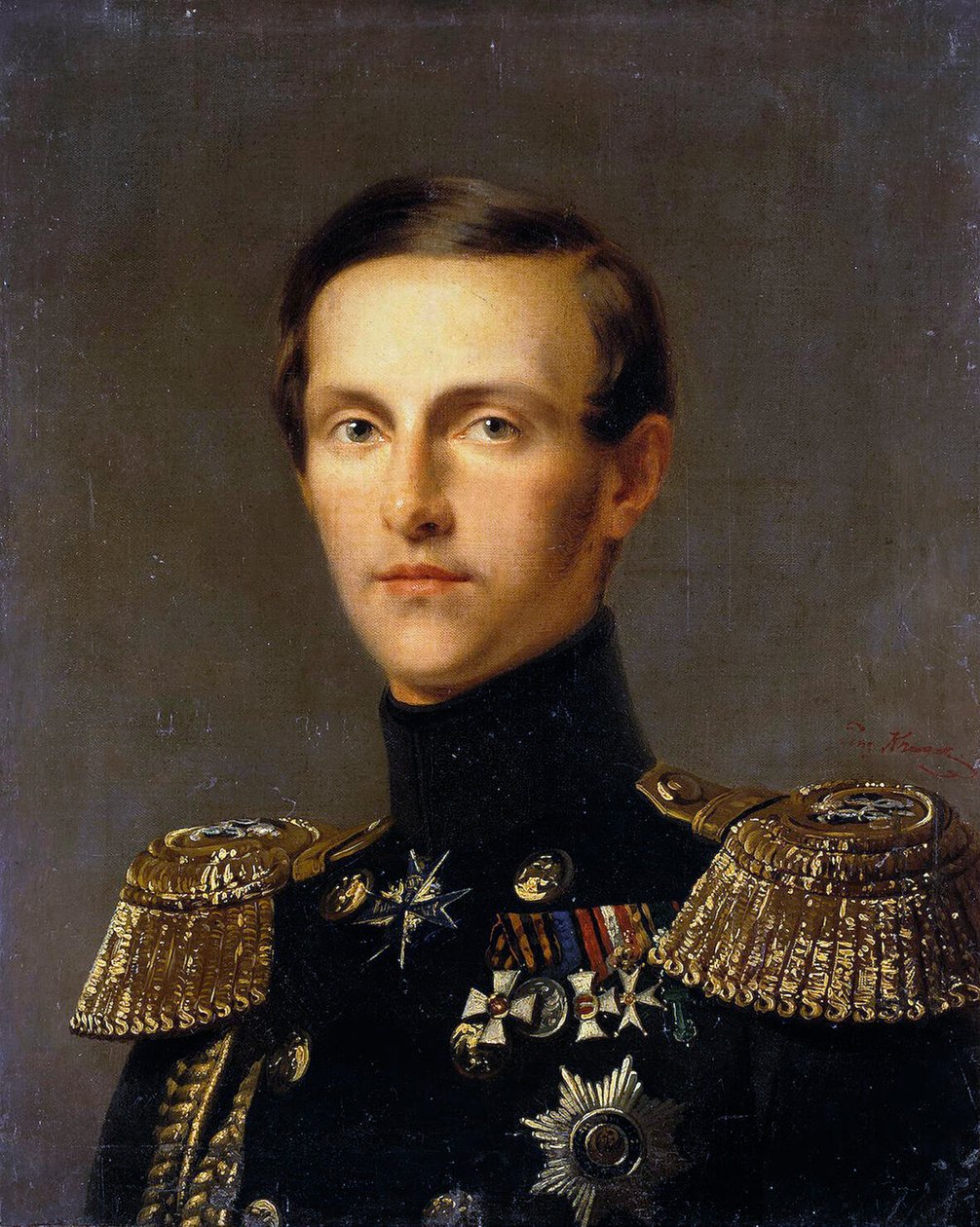 「ロシア大公コンスタンティン・ニコラエヴィチの肖像」、1827-1892、c1850。 作： フランツ・クルゲール