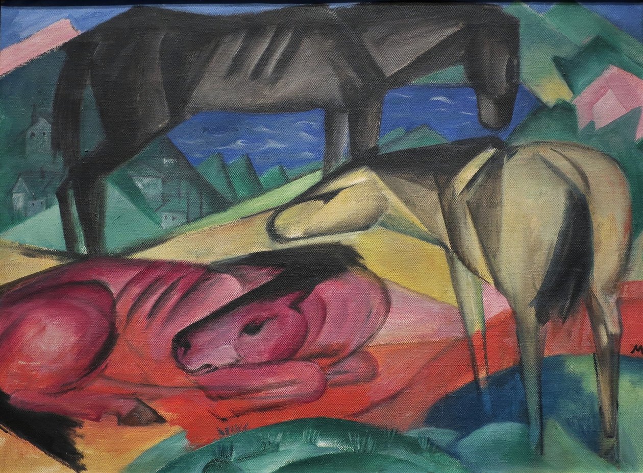 1913年 フランツ・マルク 3頭の馬 II 作： フランツ・マーク
