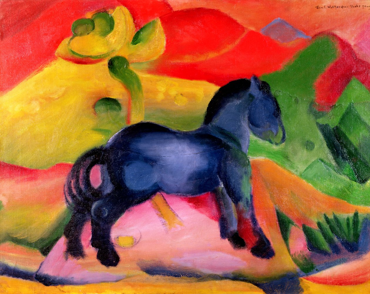 小さな青い馬、1912 作： フランツ・マーク