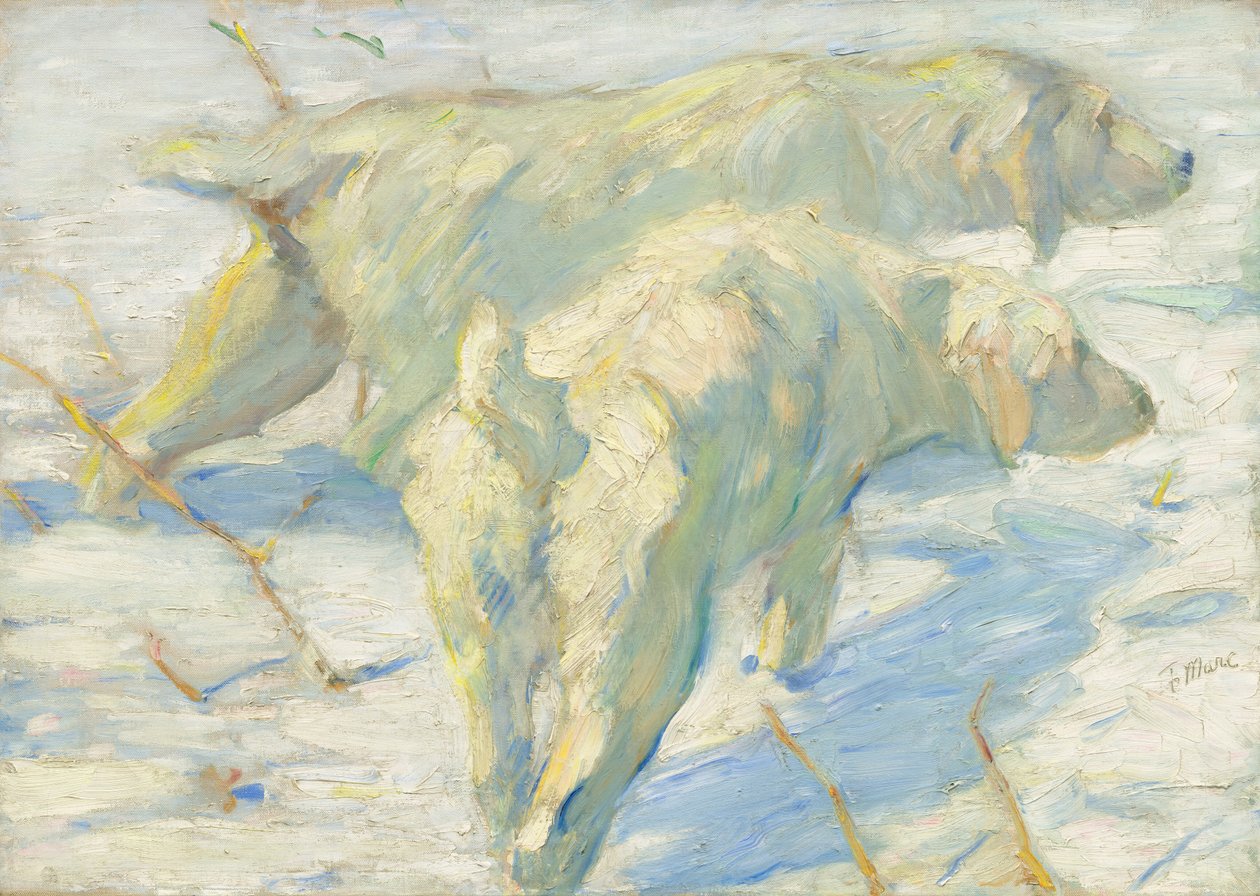 雪の中のシベリア犬 作： フランツ・マーク