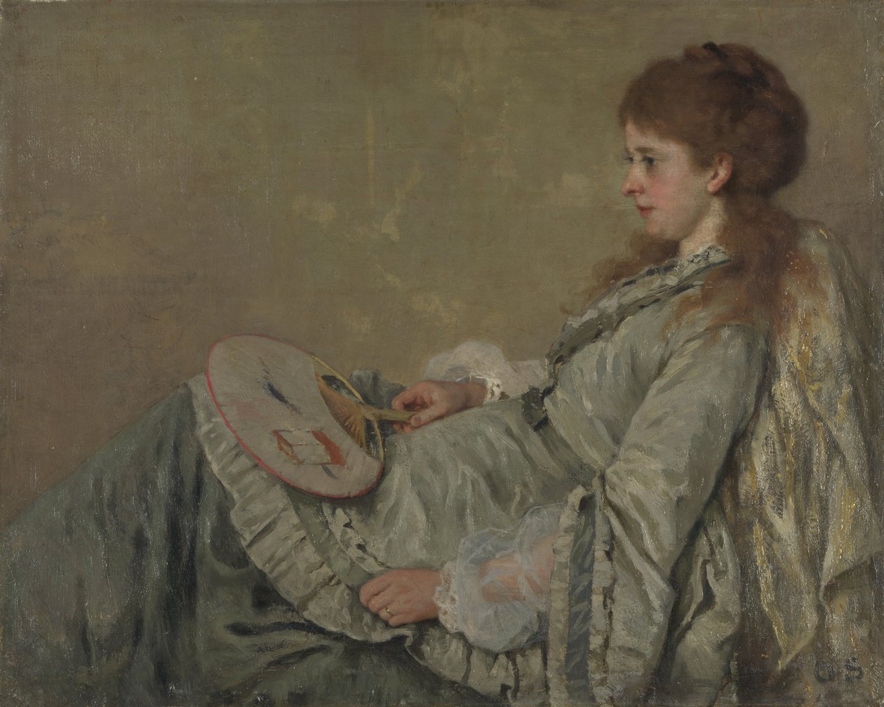 アーティストの妻の肖像、1872-1873 作： フランツ・オットー・スクホルダー