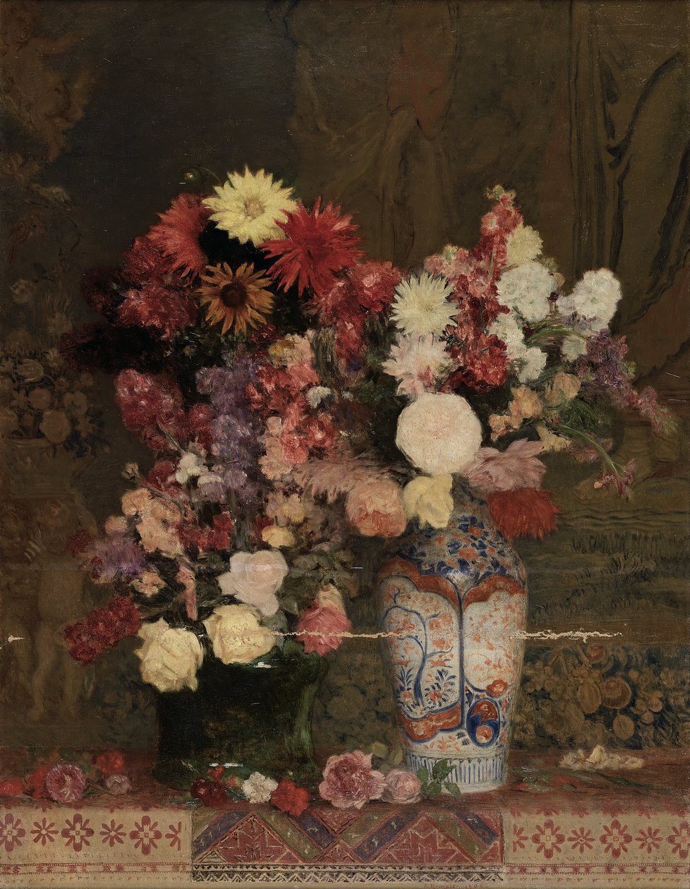 花瓶と秋の花 作： フランツ・ランプラー