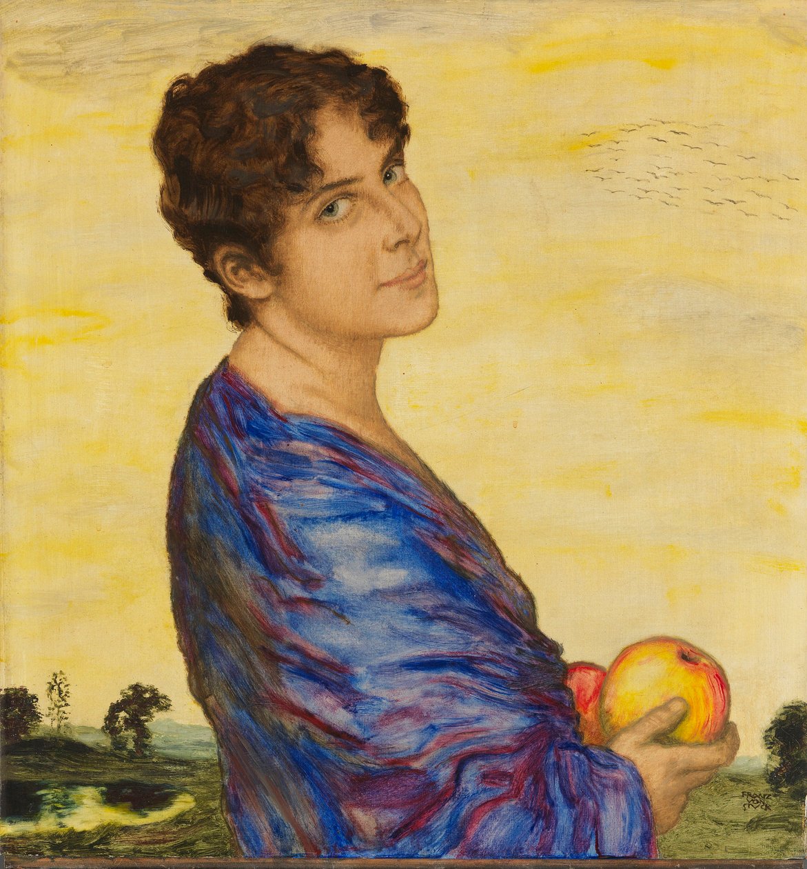 アーティストの妻の肖像、c。 1914年。 作： フランツ・スタック・リッター・フォン