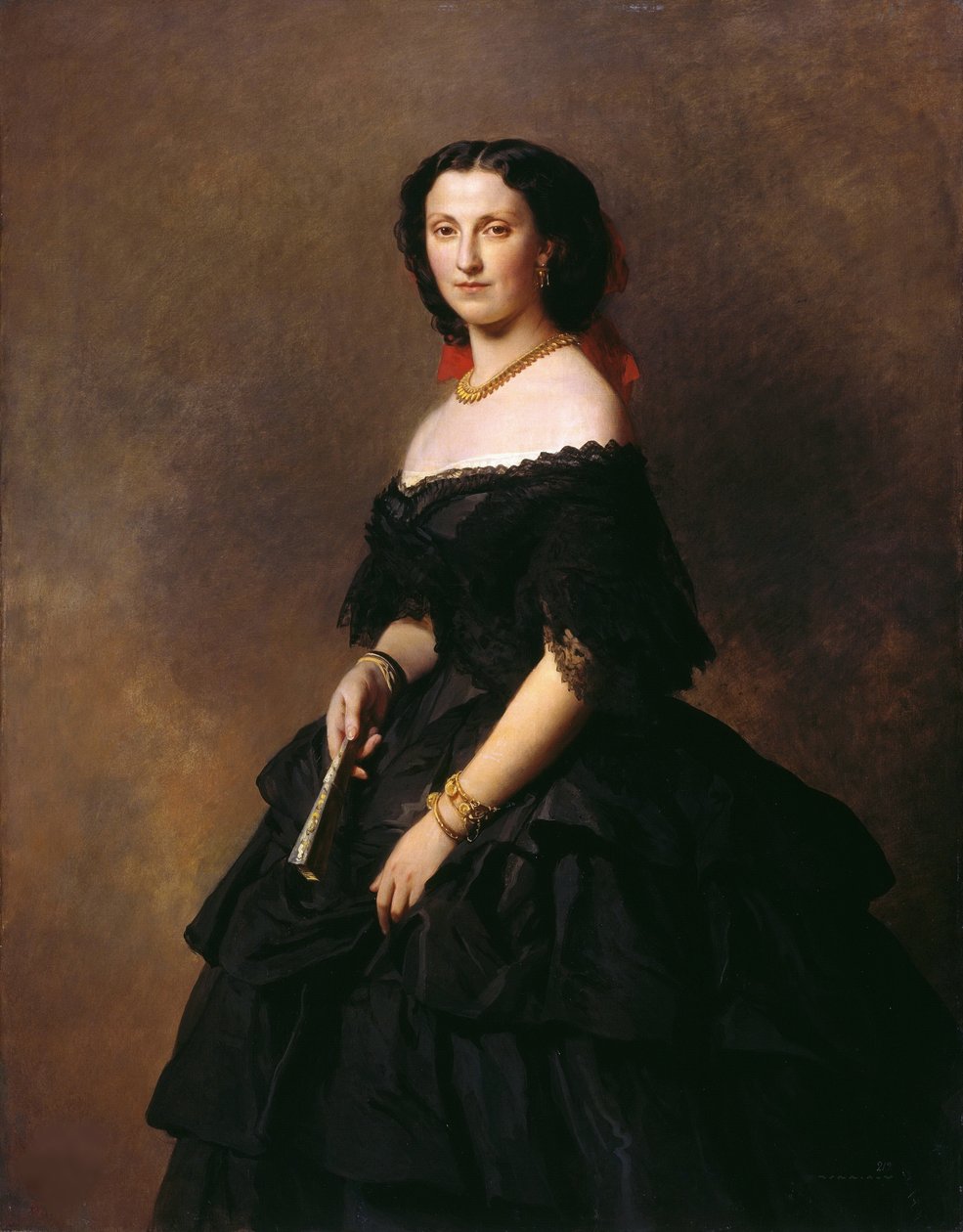 エリザヴェタ公爵夫人アレクサンドロフナバリヤチンスカヤの肖像、チェルニーシェワ1826-1902年。 作： フランツ・ザビエル・ウィンターハルター