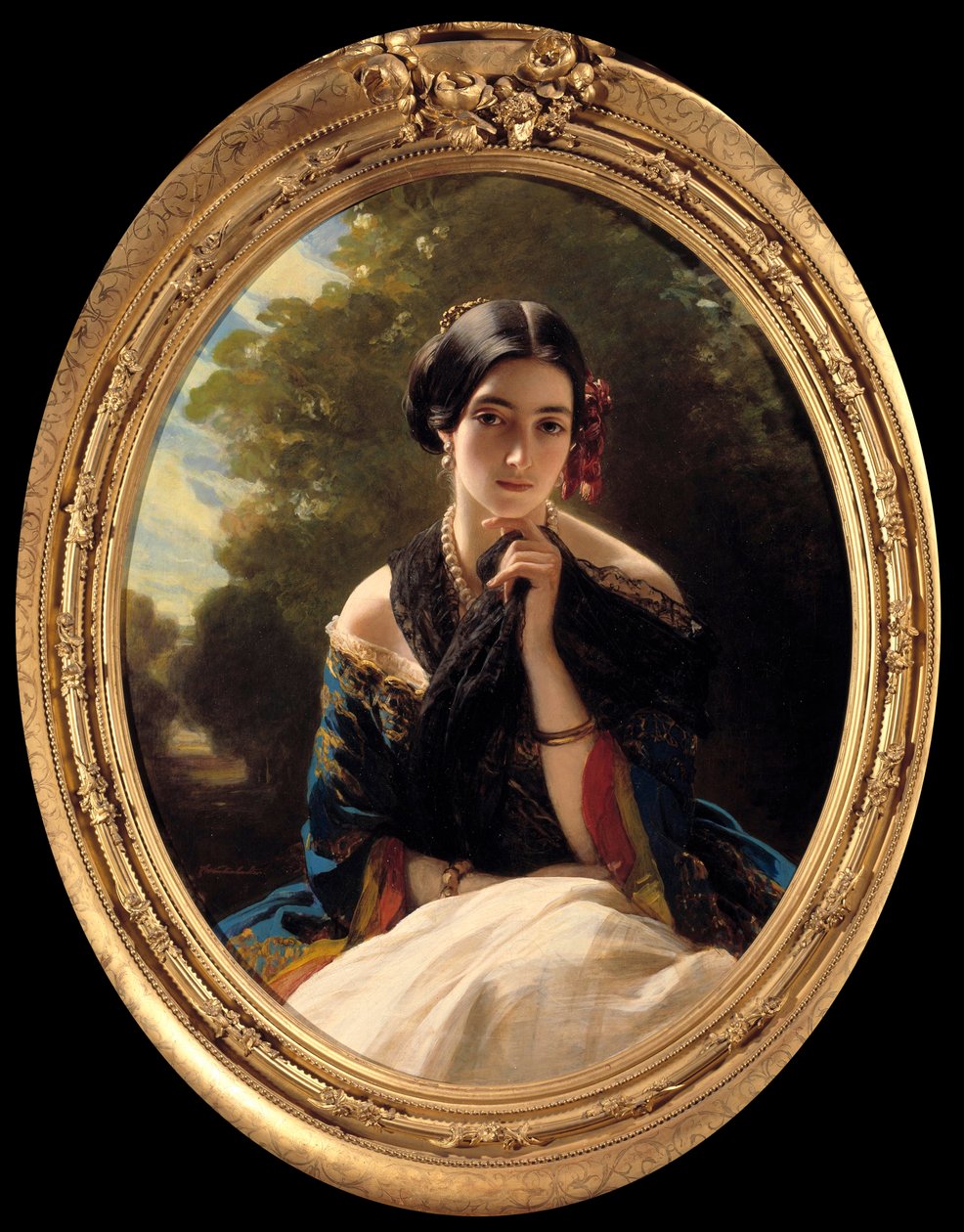 セイン・ウィトゲンシュタイン王女の肖像 セイン（Sayn-Wittgenstein） 絵画 Xaver Winterhalter（1806-1873）1849年。個人蔵 作： フランツ・ザビエル・ウィンターハルター