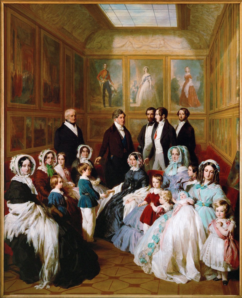 1845年、ルイ・フィリップ国王に迎えられたヴィクトリア女王とアルバート公。 作： フランツ・ザビエル・ウィンターハルター
