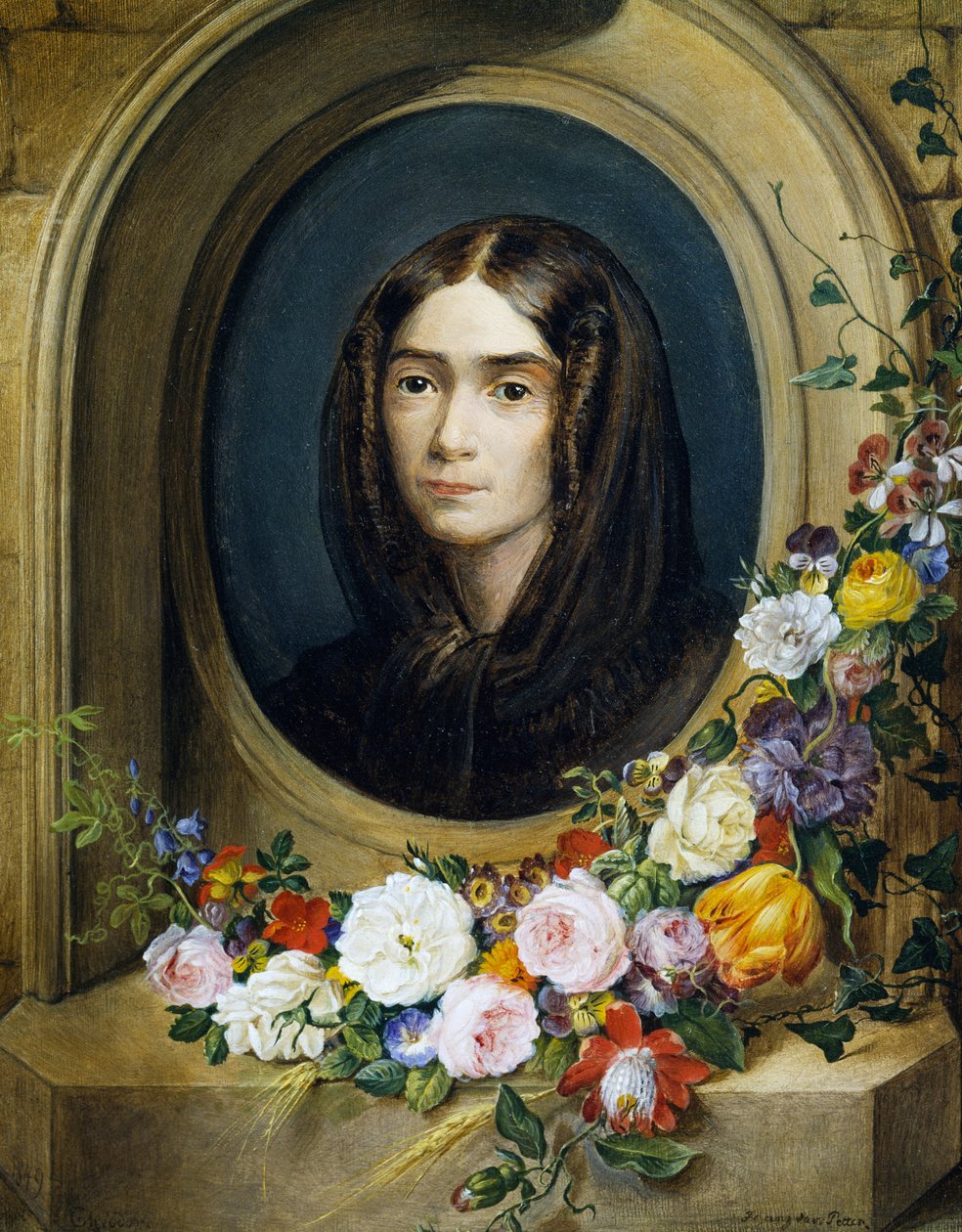 カタリーナ・ペッター（1849年生まれ）の肖像。 フランツ ザビエル ペッター (1791-1866) の絵画 作： フランツ・ザビエル・ペッター