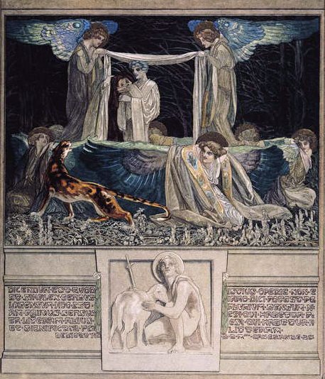 ダンテスの神の喜劇、インフェルノ、1921年からのイラスト（紙にトイレ） 作： フランツ・フォン・バイロス