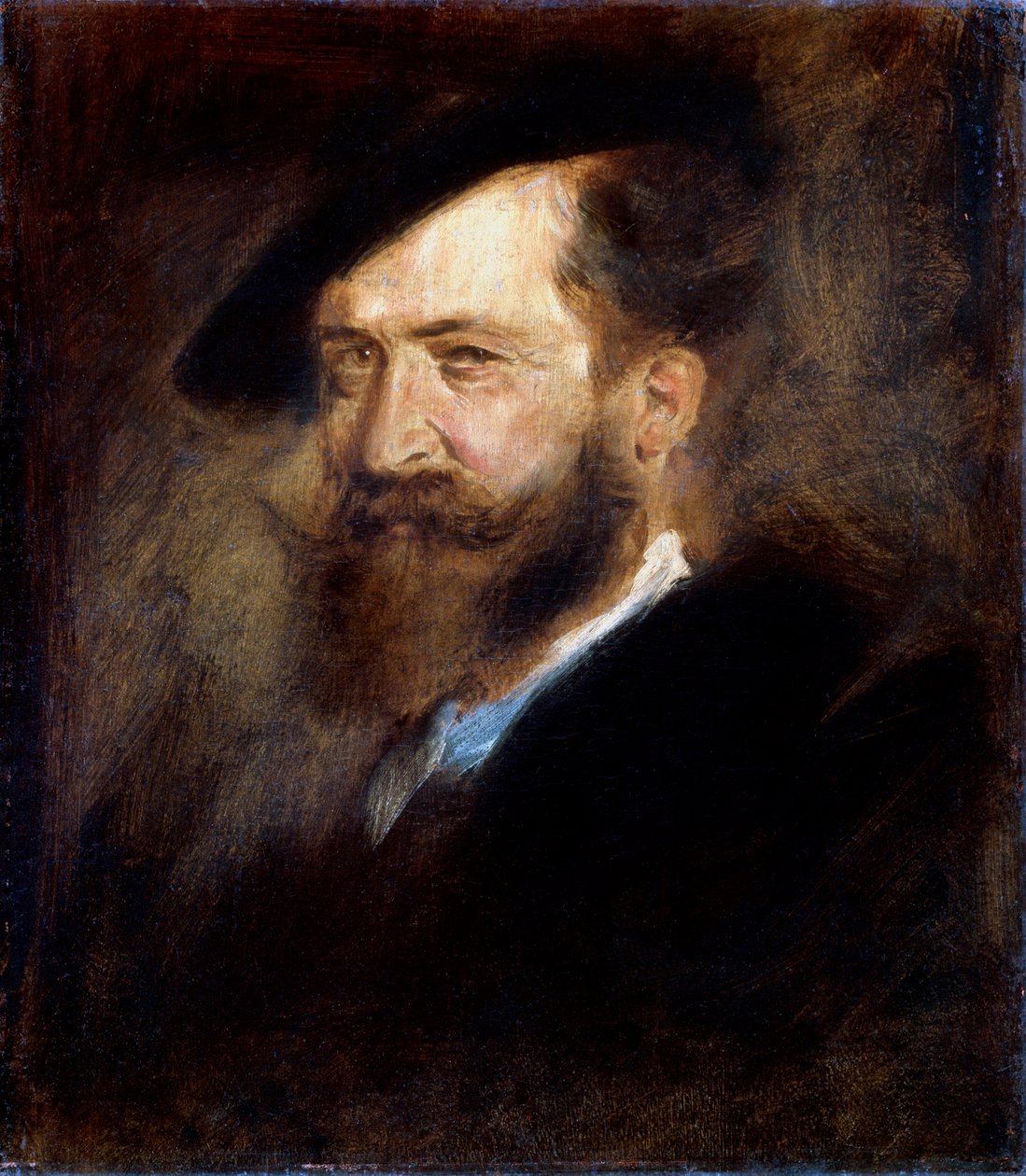 アーティストの肖像Wilhelm Busch、1832-1908、1877-1880。 作： フランツ・フォン・レンバッハ
