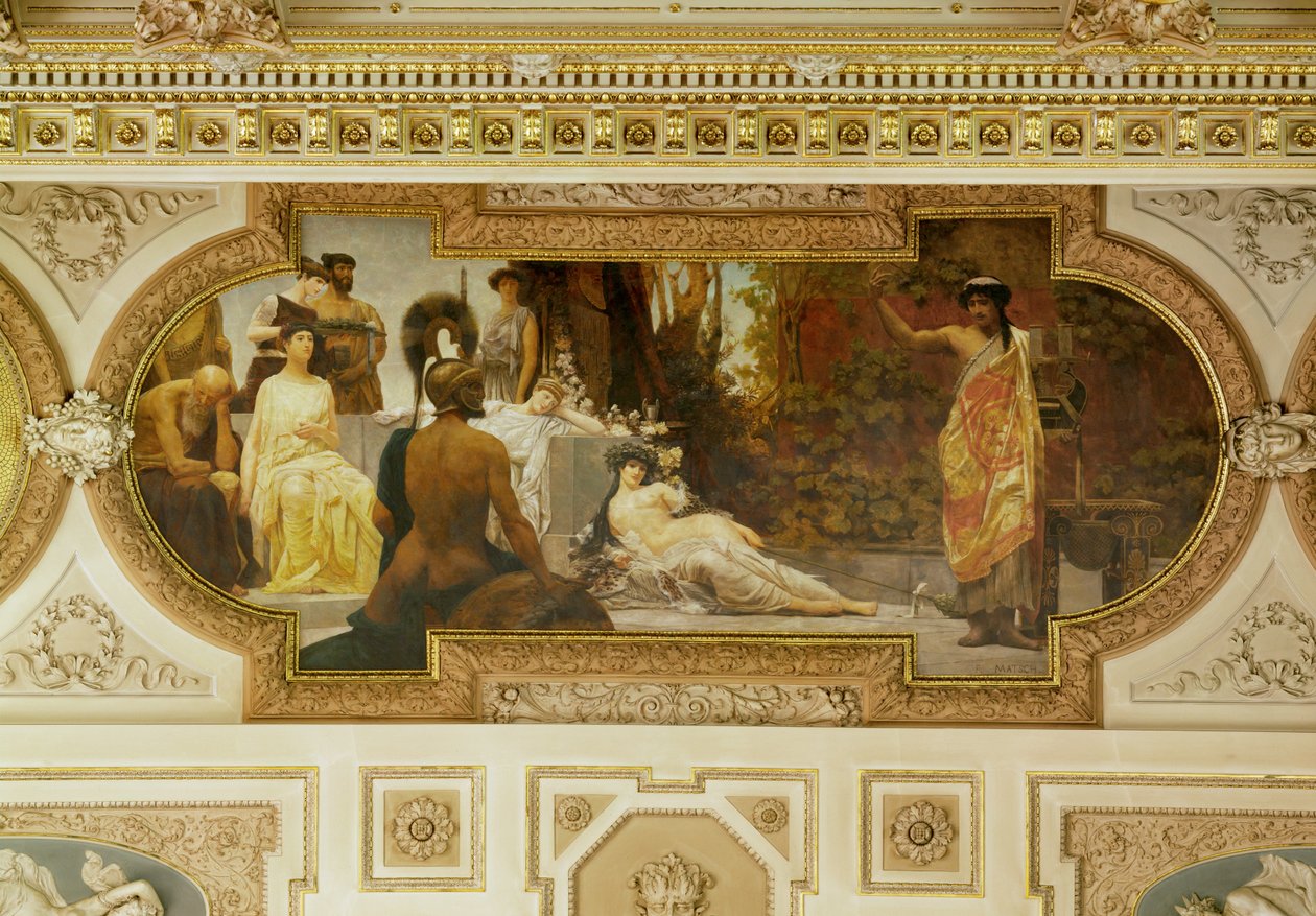 ウィーン・ブルク劇場、階段：アンティークインプロバイザー 作： フランツ・フォン・マッシュ