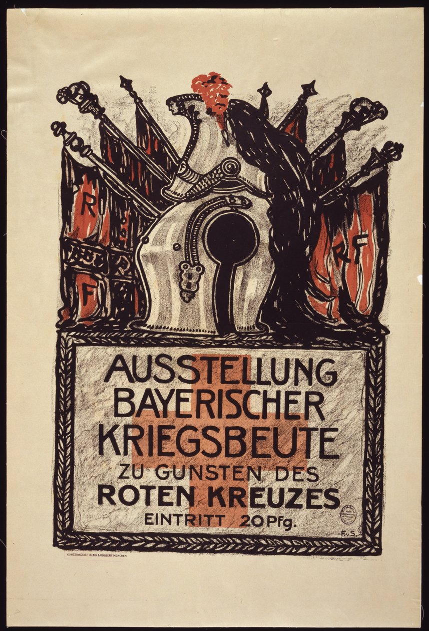 バイエルン戦争の展示会、赤十字に利益をもたらす1915年 作： フランツ・フォン・スタック