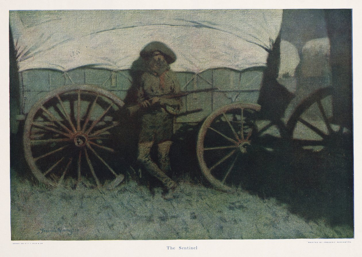 センチネル、パブ。 1909 作： フレデリック・レミントン