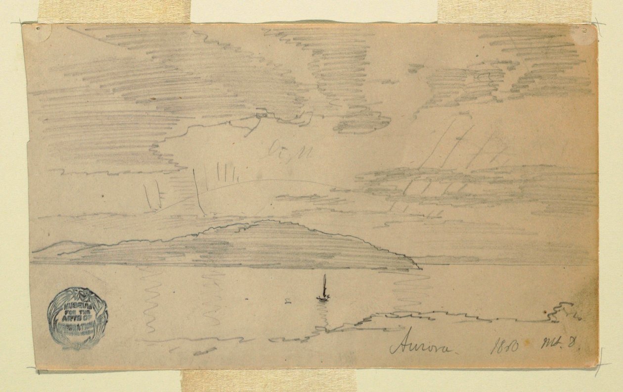 図面、オーロラ、マウント・デザート島、1860年9月 作： フレデリックエドウィン教会