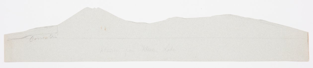 デッサン、メイン州カタディン山稜の切り取り、1856-60年頃 作： フレデリックエドウィン教会