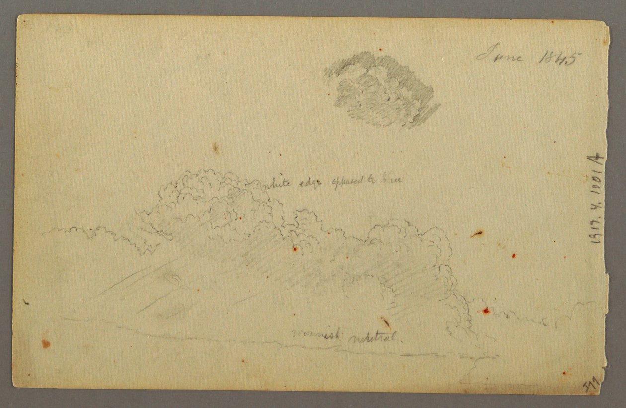図面、ヒル山脈、1844年 作： フレデリックエドウィン教会