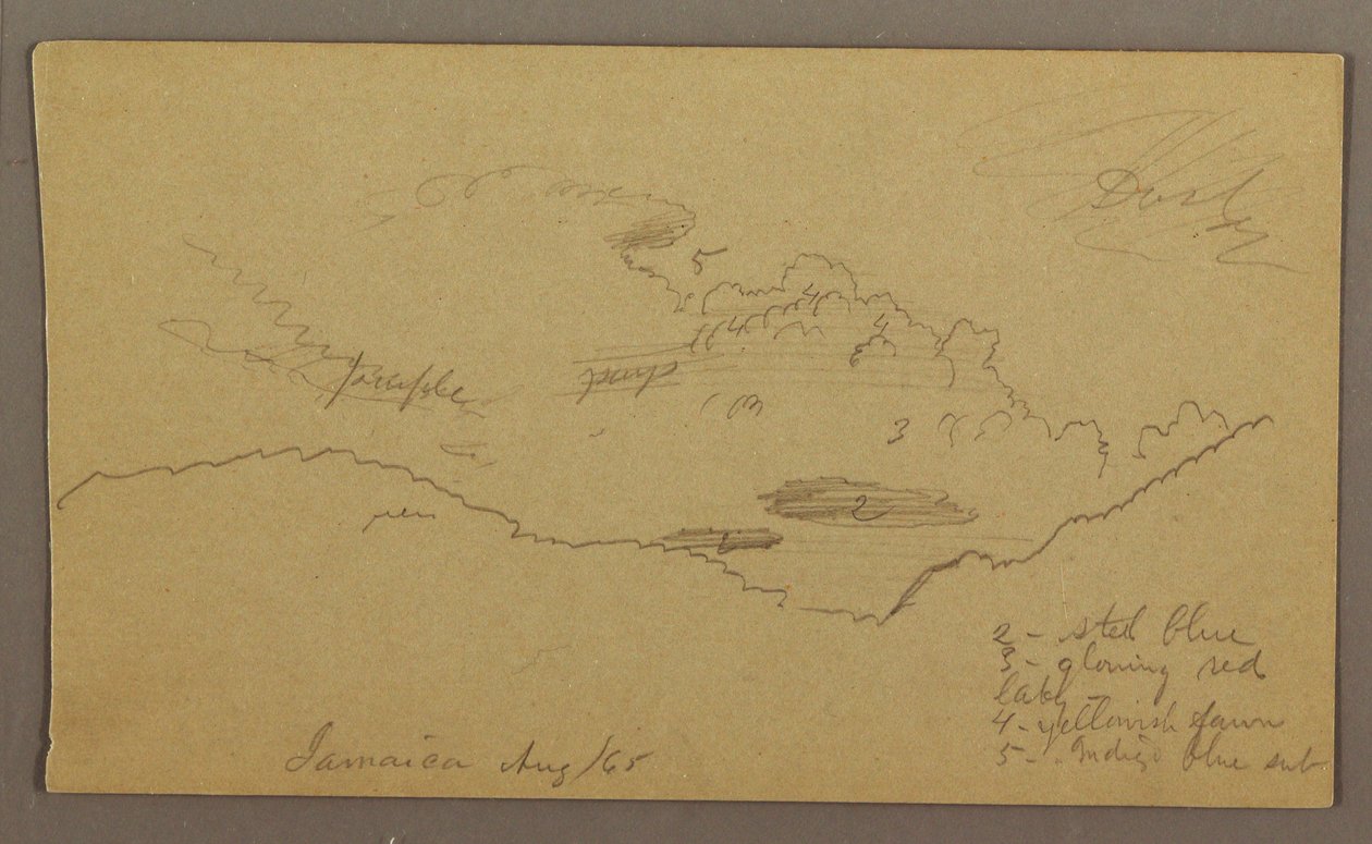 素描、風景、1865年5月-8月 作： フレデリックエドウィン教会