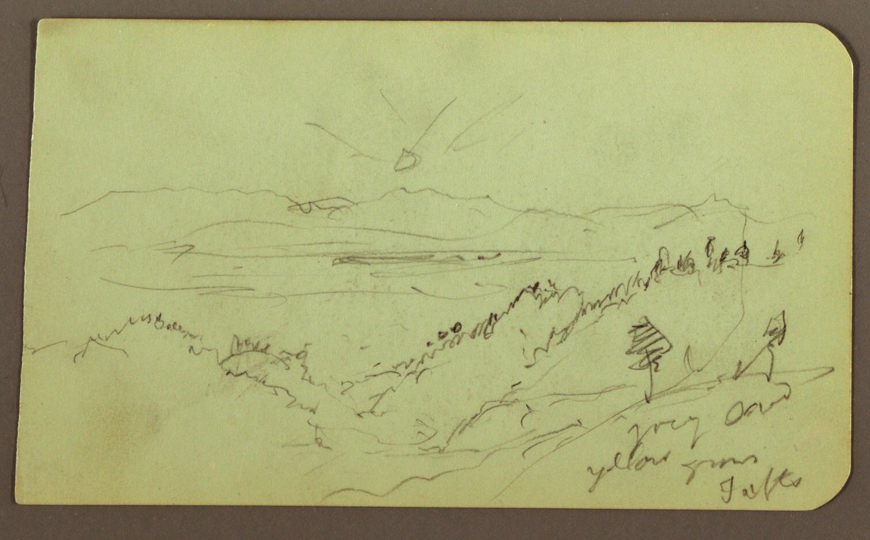 素描、風景；裏面：人物、風景 1883年 作： フレデリックエドウィン教会