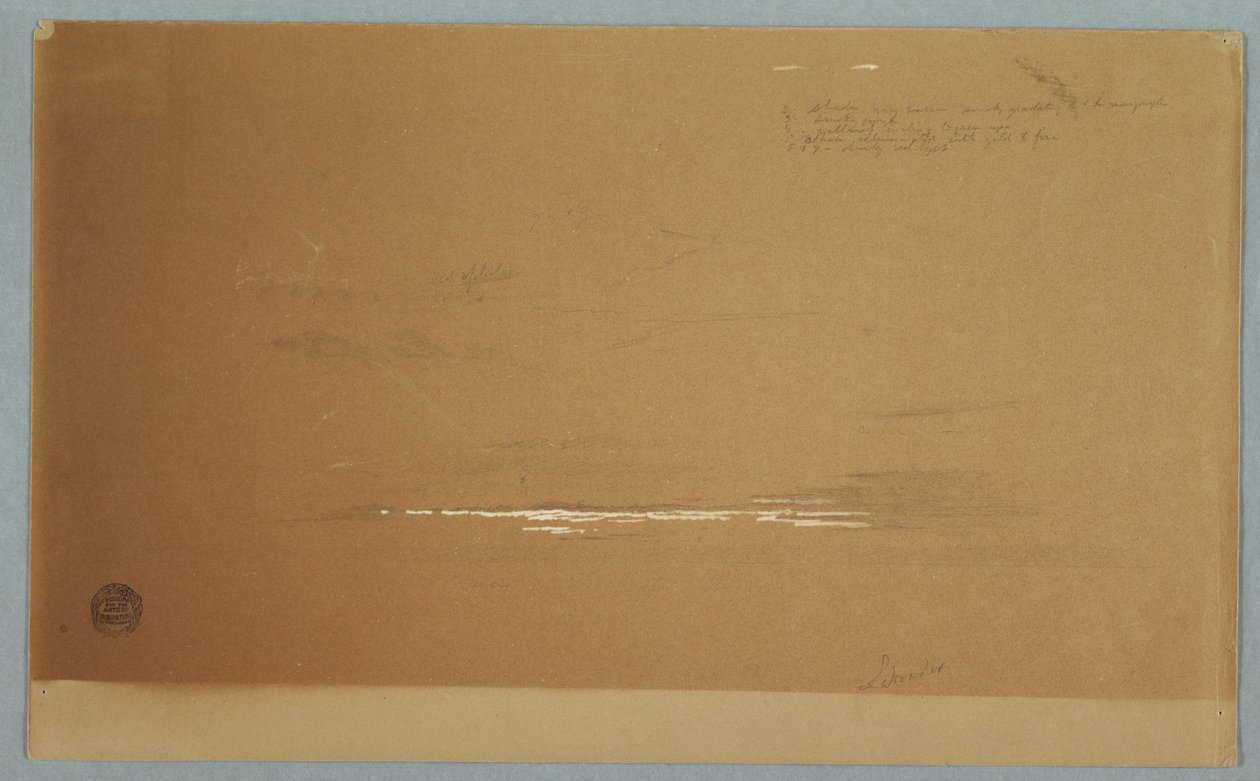 素描、海景、ラブラドール海岸、1859年6月または7月 作： フレデリックエドウィン教会