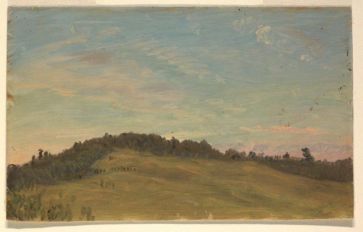 素描、夏の風景、1870-80年 作： フレデリックエドウィン教会