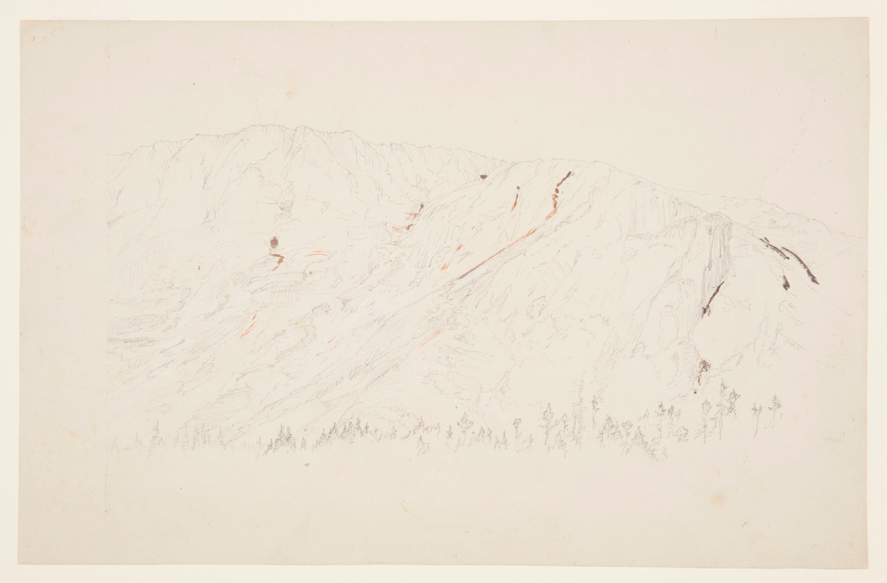 図面、大盆地上部、カタディン山、1877年9月 作： フレデリックエドウィン教会