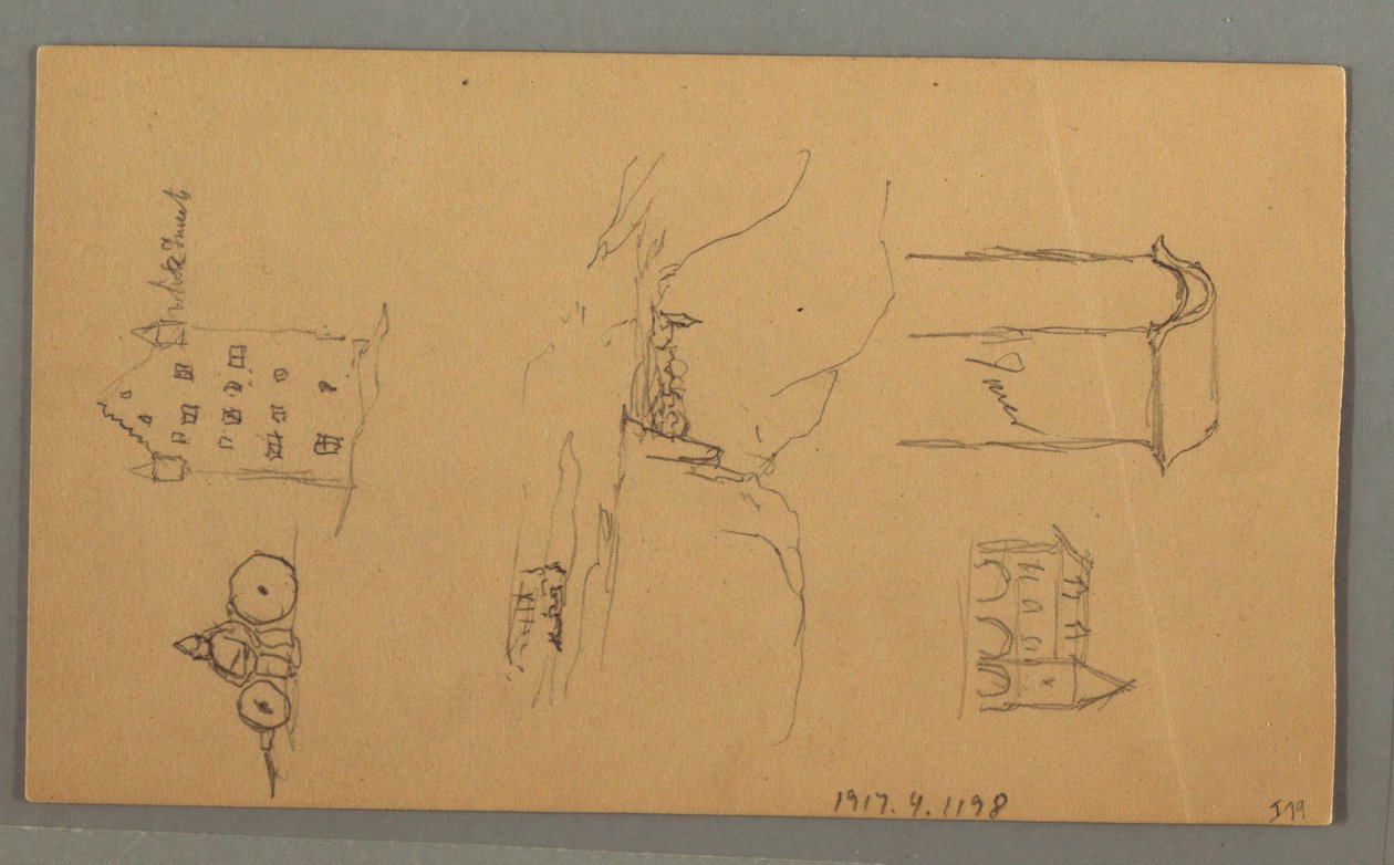 デッサン、ヴァレからの谷、おそらく1868年 作： フレデリックエドウィン教会