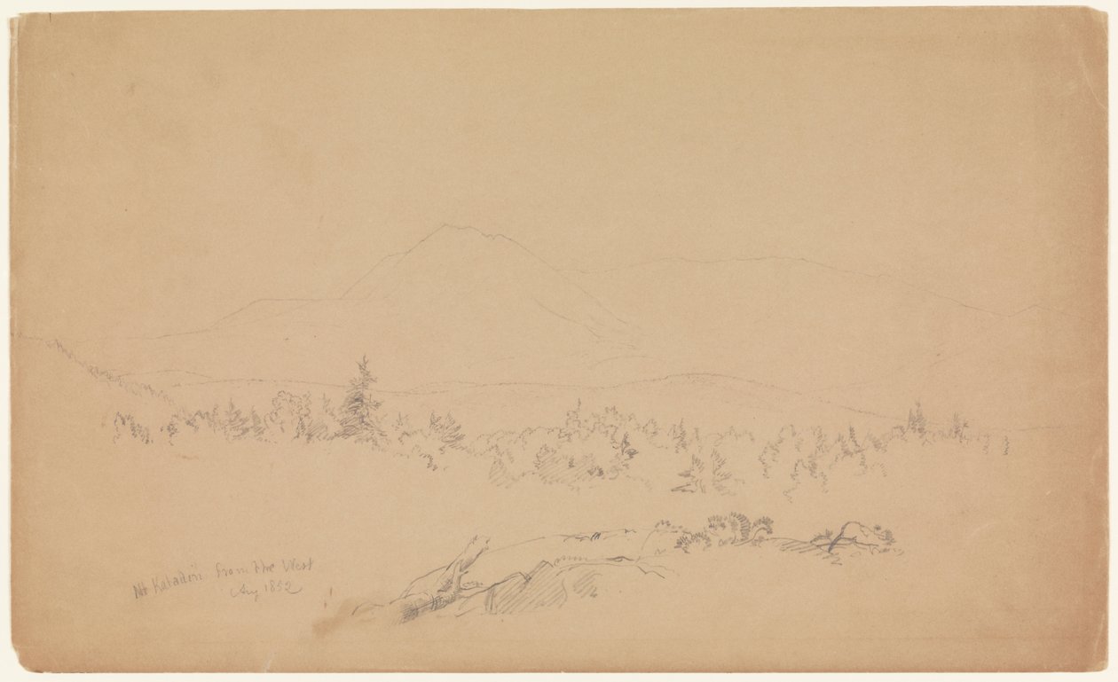 "西からのカタディン山" [西からカタディン山を望む］ 作： フレデリックエドウィン教会