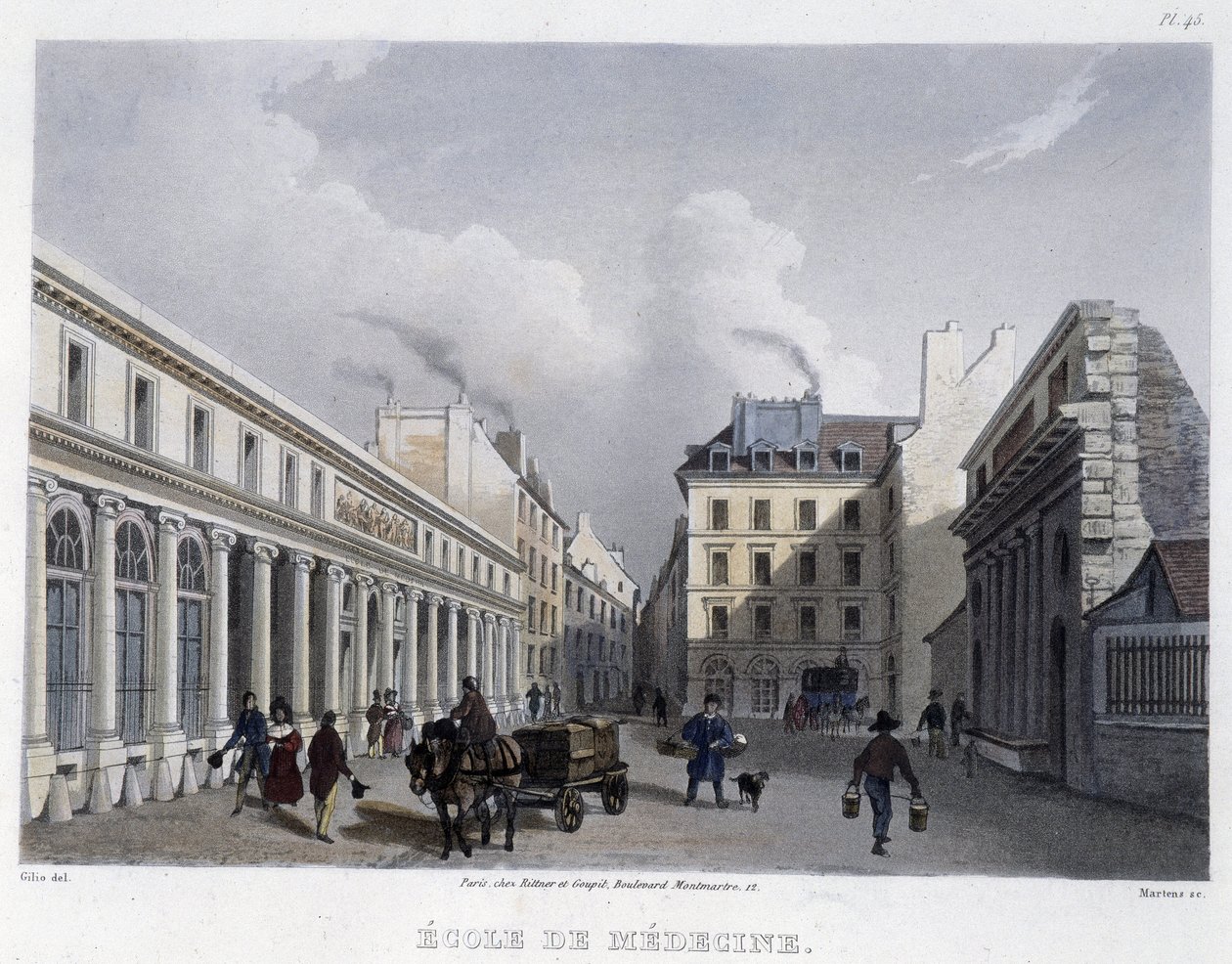 医学部-マルタンスの「1832年のパリ」にて 作： フレデリックマルテンス