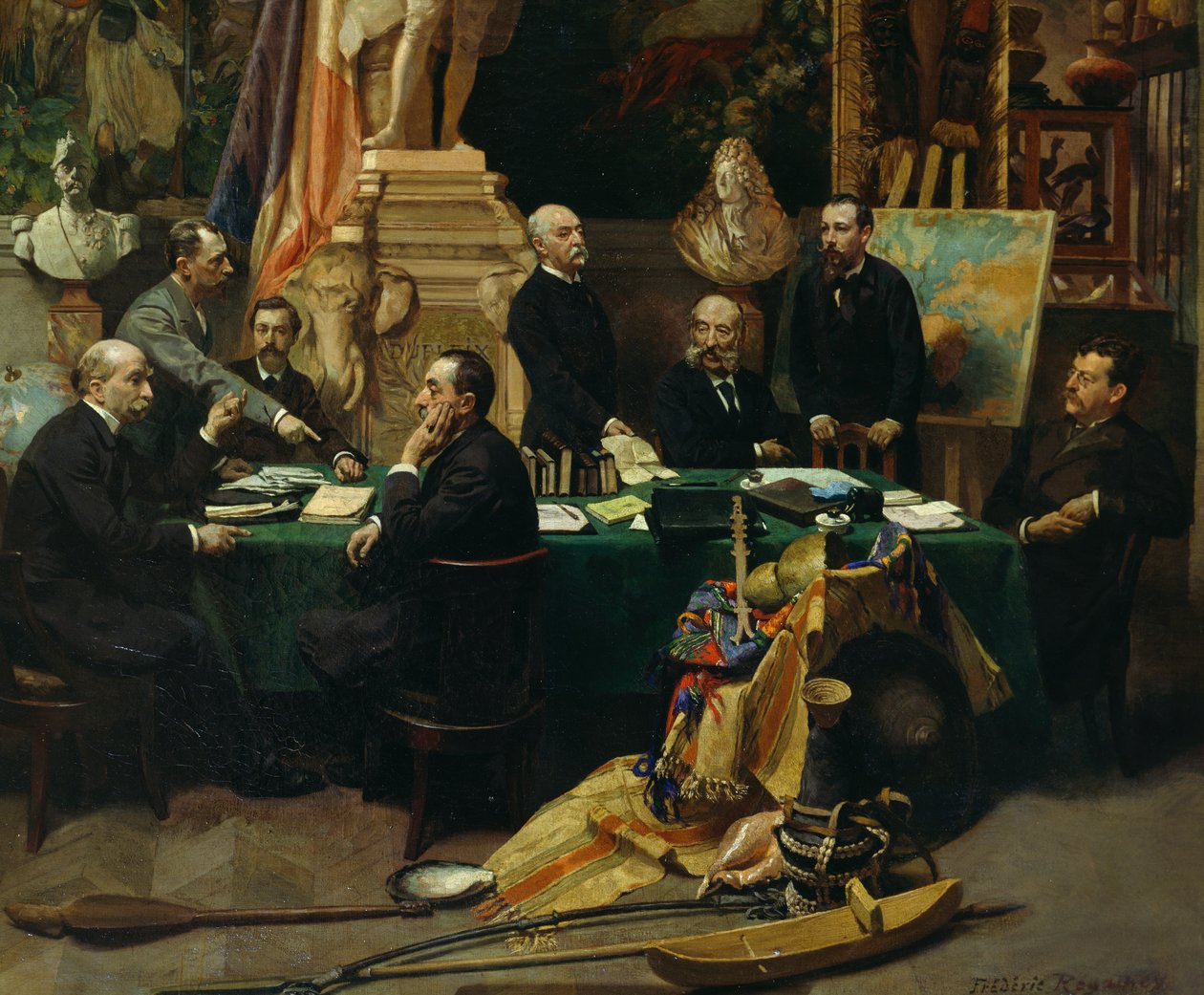 1892年11月、植民地からの代表者を迎えるジュール・フェリー（1832-1893 作： フレデリック・レガミー
