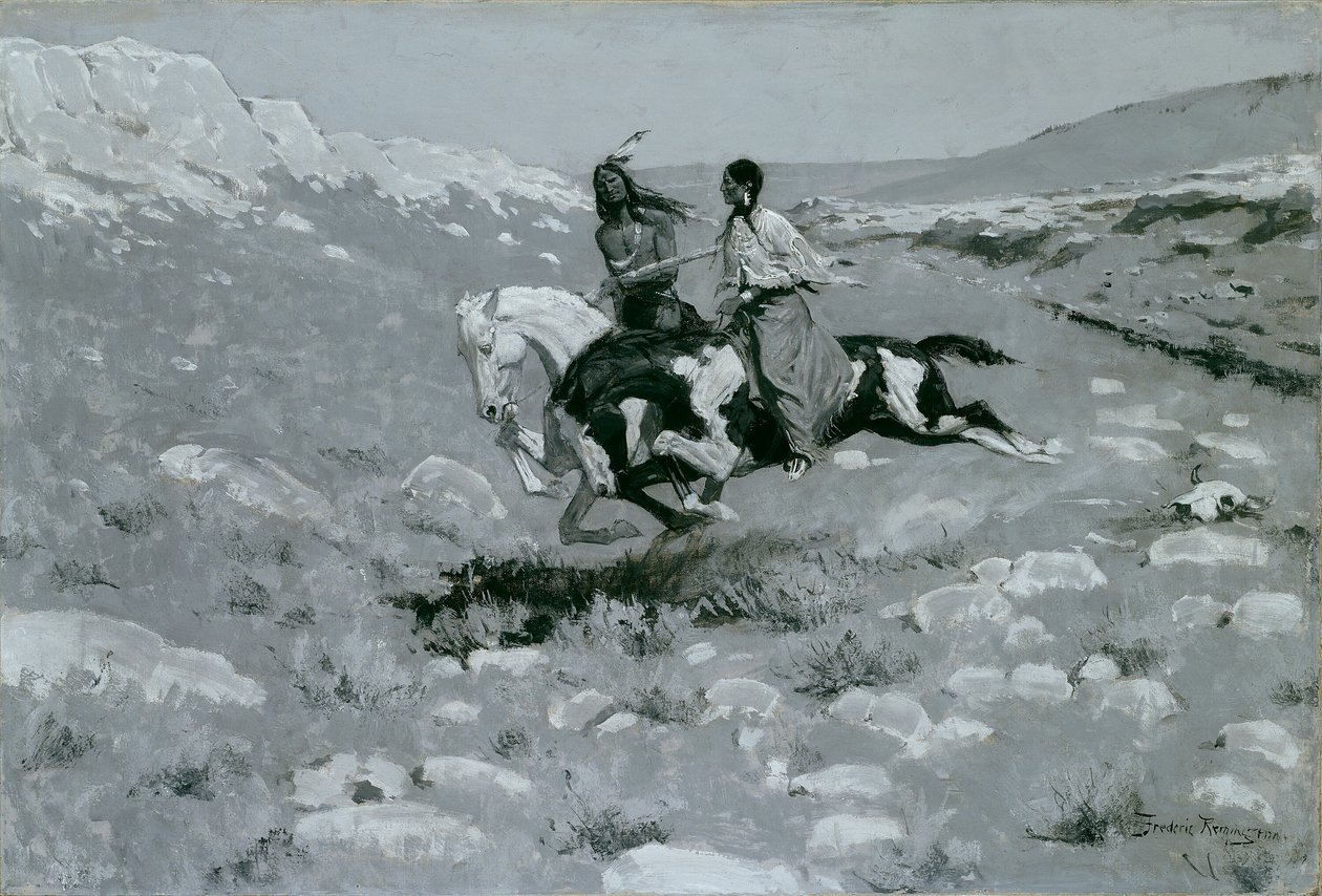 最速の馬の儀式、c。 1900年。 作： フレデリック・レミントン