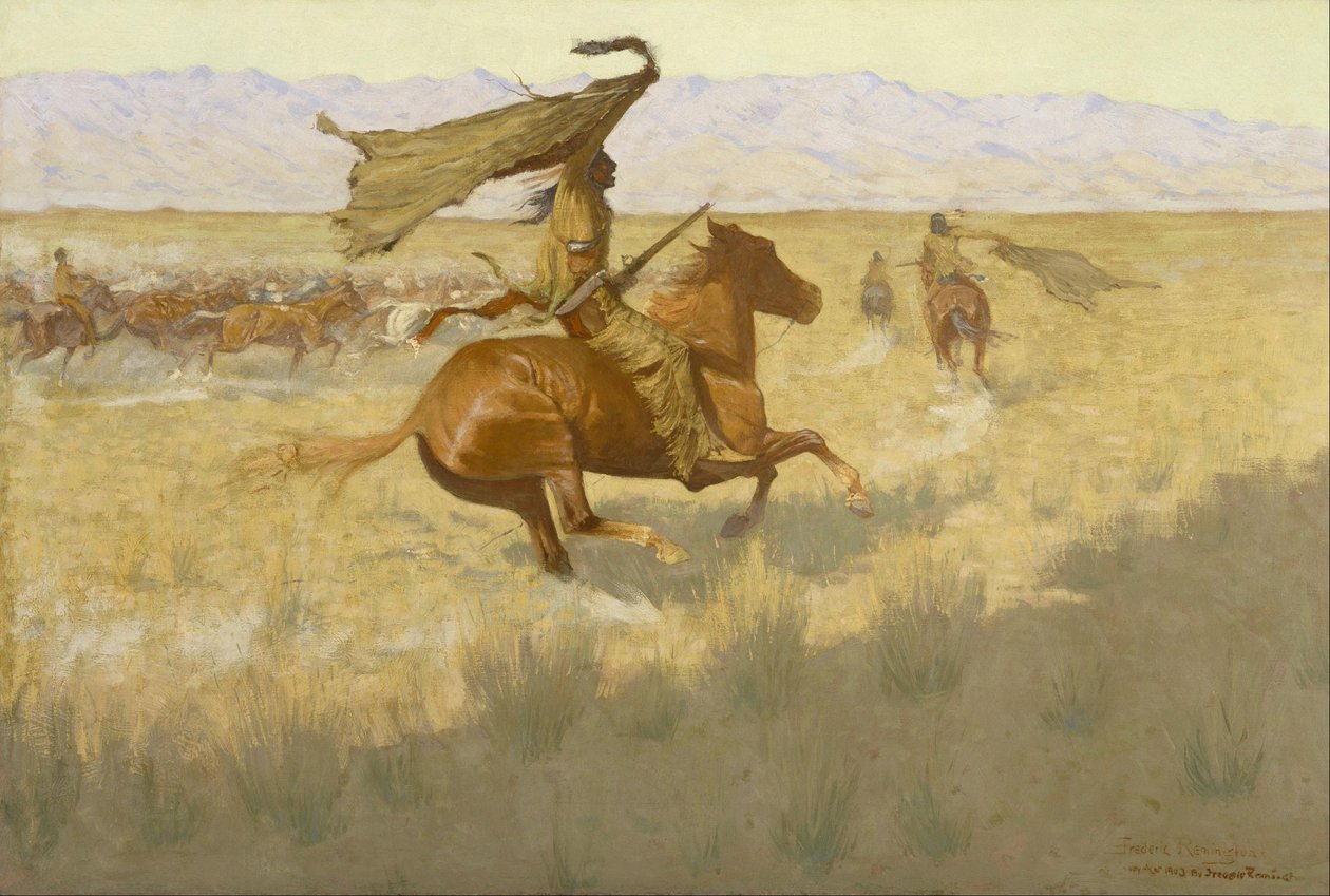 オーナーチェンジ（The Stampede; Horse Thieves） 作： フレデリック・レミントン